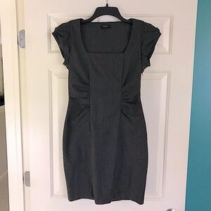 Anthropologie Drew Tailored Ruched Pinstripe Sheath Dress Worn Once